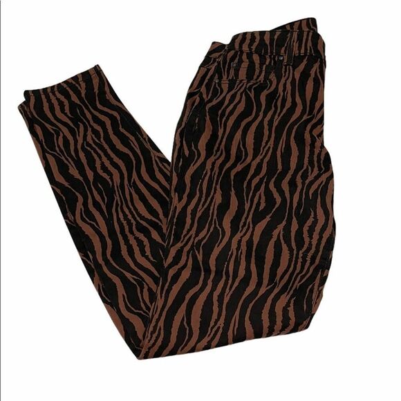 INC Tiger Print Skinny Leg Jeans‎ Brown Size 4 - Picture 2 of 12